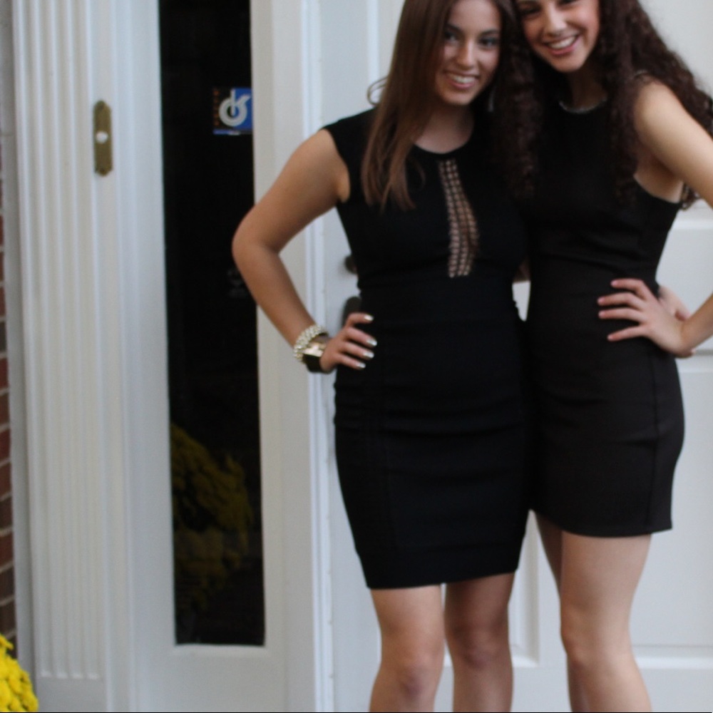 Black mini dress